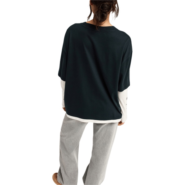 2026 Roxy Womens Double View T-Shirt ERJZT06161 - Anthracite